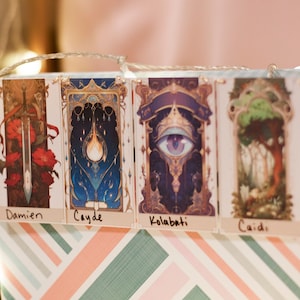 Tarot Card D&D 5e Initiative Tracker, Reusable Dungeons and Dragons, Character Sheet Tent Cards, DM Screen Accessories
