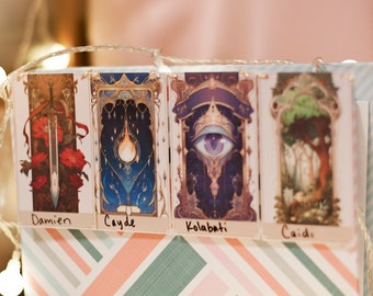 Dungeons and Dragons Tarot Initiative Tents | Reusable DM Screen Accessory