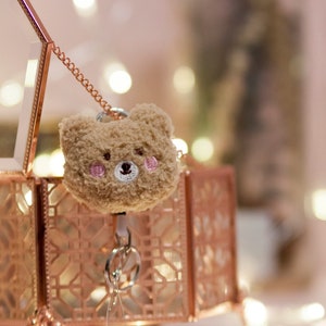 Cute Plush Brown Bear Reel/Badge Reel/Nurse Badge/Badge Holder/ID Holder/Badge Reel/Nurse Gift/Name Badge/Retractable Badge