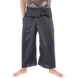 Thai Fisherman Pants Long Single Color Cotton Mix