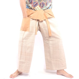 Thai Fisherman Pants Short and Long - Cotton no Artificial Color - Stone Dyed - Traditionally Woven