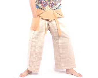 Thai Fisherman Pants Short and Long - Cotton no Artificial Color - Stone Dyed - Traditionally Woven