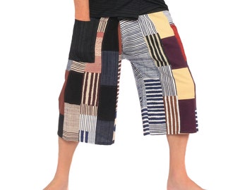 Thai Fisherman Pants Shorts Patchwork Pants Wrap Pants