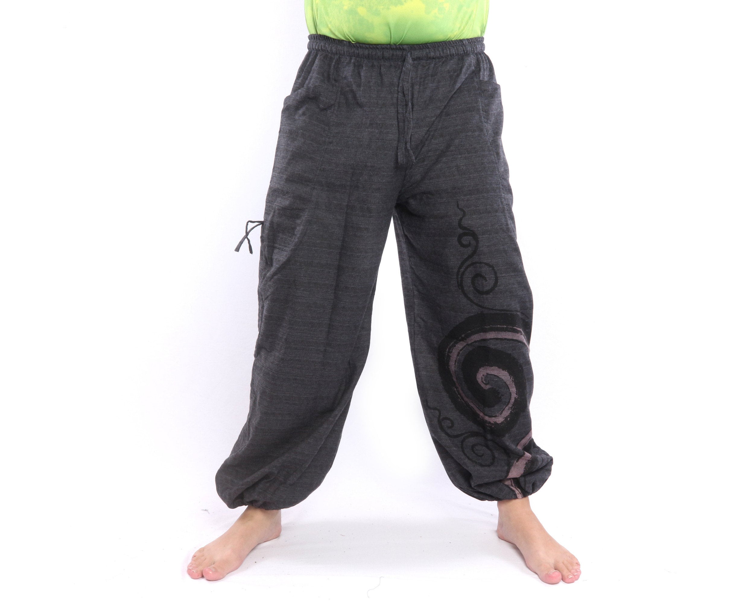 Harem Baggy Pants With Swirl Print for Men and Women Drop Etsy