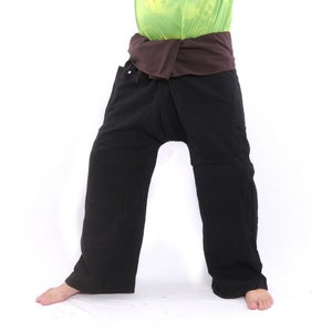 Mens Thai Wrap Fisherman Pants Extra Long Two Color Plus Size