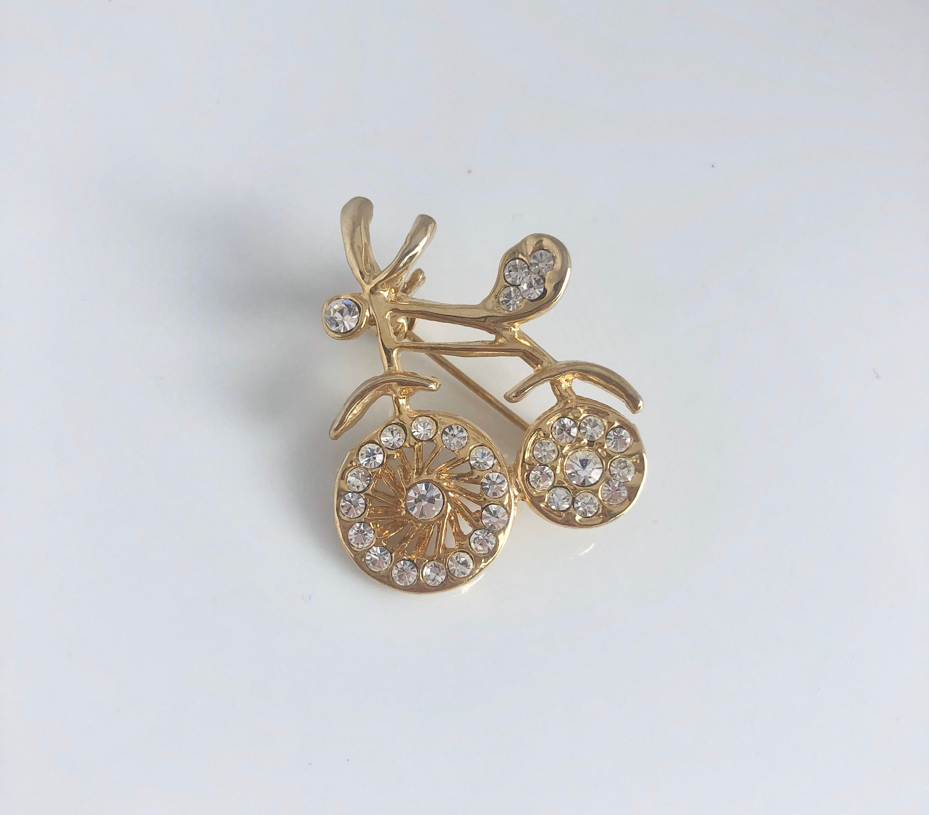 Vintage bicycle brooch vintage push bike pin retro Etsy