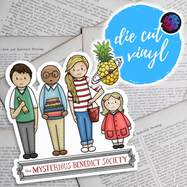 The Mysterious Benedict Society Sticker | Book Character Sticker | Reading Design Sticker | Trenton Lee Stewart Book | Vinyl Die Cut