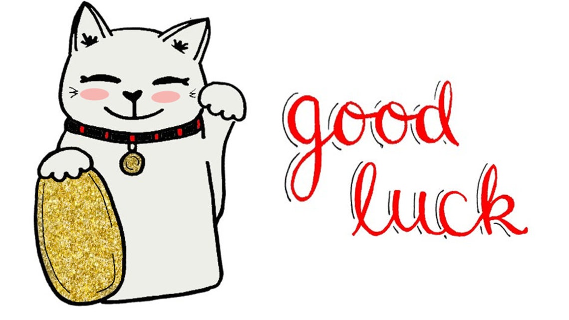 Lucky Cat Card Good Luck Card Next Chapter Card Etsy