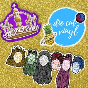 SIX the Musical Inspired Sticker | Broadway Sticker | Queen Stickers | Crown Sticker Design | Song Lyric Word Art | Vinyl Die Cut