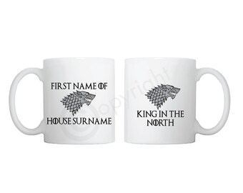 Personalised Game of Thrones Mug Cup Stark Christmas Birthday Present Gift 
