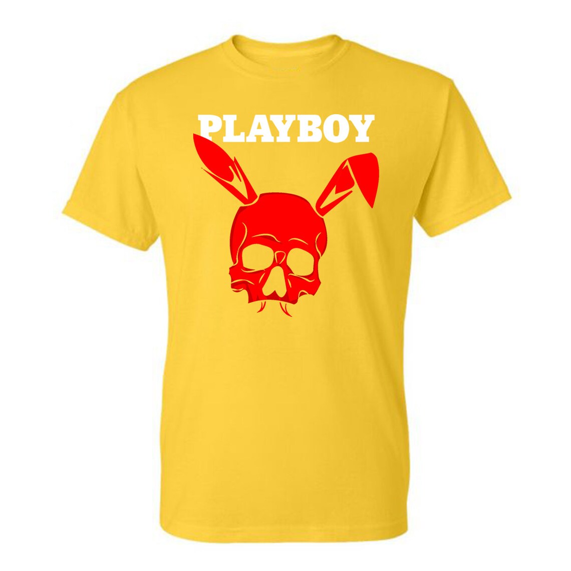Playboy Bunny Skull Tees Graphic Funny Generic Novelty Etsy
