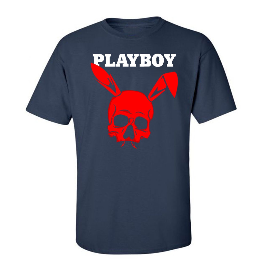 Playboy Bunny Skull Tees Graphic Funny Generic Novelty Etsy