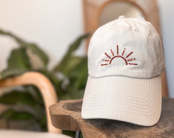 Hand Embroidered Sun Hat | Boho Dad Hat