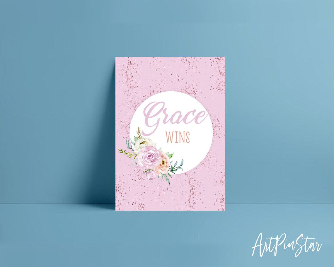 Grace Wins Bible Verse Scripture Faith Trust Gospel Hope Photo - Etsy