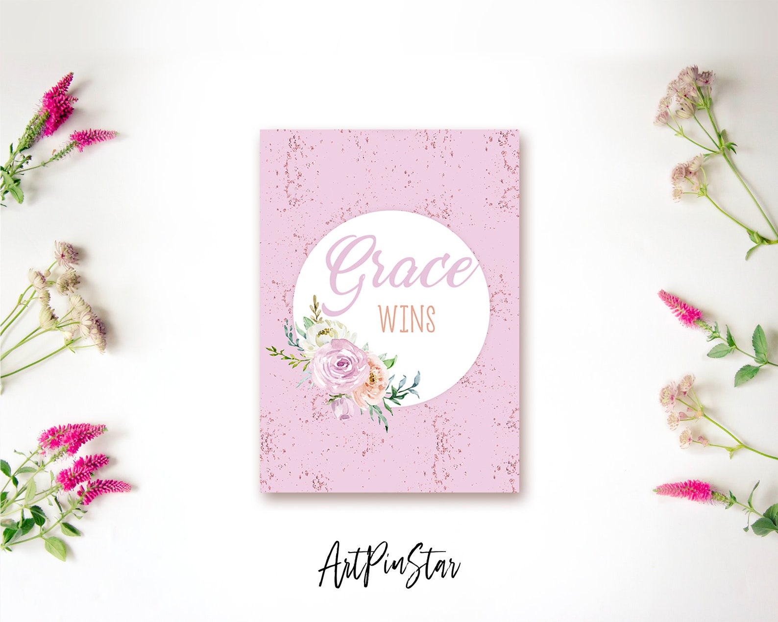 Grace Wins Bible Verse Scripture Faith Trust Gospel Hope Photo | Etsy