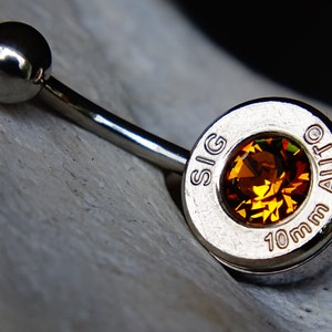 Navel ring belly button ring topaz Bullet