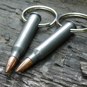 Fallout .223 Bullet steel case Keychain prop cosplay set of two