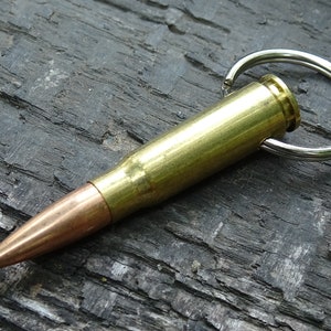 7.62x39 AK-47 Bullet Keychain Brass 168gn JHP