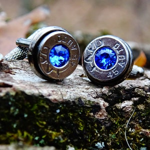 Cufflinks made with .45 Caliber bullet shells image 4