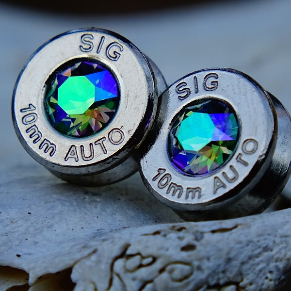 Earrings alexandrite bullet