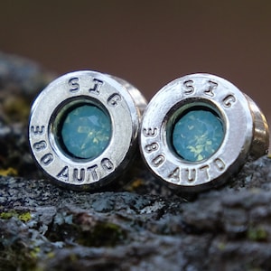 Bullet earring 380 auto Green Opal