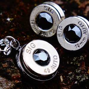 Bullet earrings & necklace
