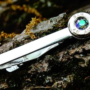 Bullet tie clip .45 ACP alexandrite