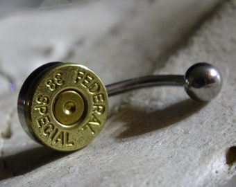 Fallout raider belly ring "real .38 special bullet case"