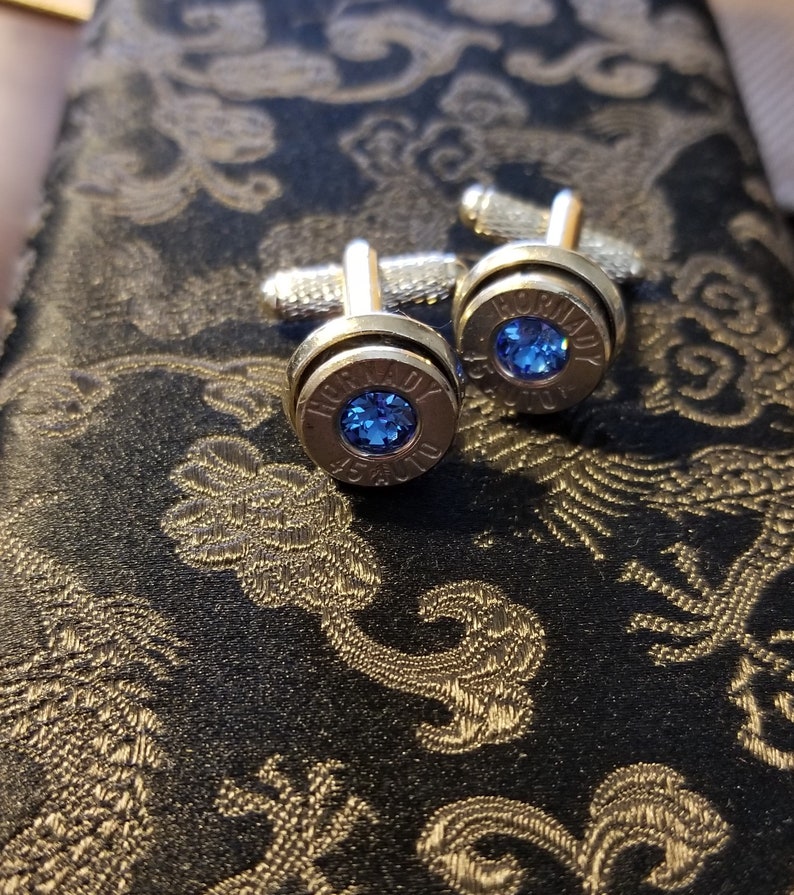 Cufflinks made with .45 Caliber bullet shells image 10