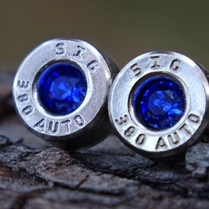 Bullet earring 380 auto Majestic blue
