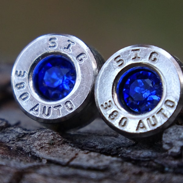 Bullet earring 380 auto Majestic blue