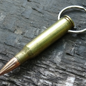 7.62x51/308 Bullet Keychain Brass 147gn FMJ