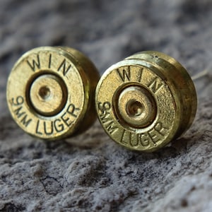 9mm bullet earrings
