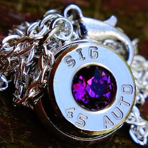 Bullet necklace amethyst