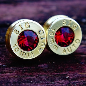 Earrings ruby bullet