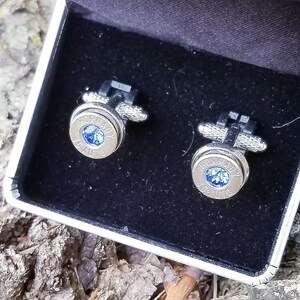 Cufflinks made with .45 Caliber bullet shells image 9