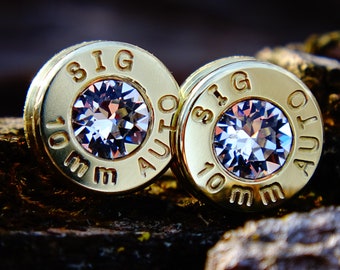 Earrings cubic zirconia bullet