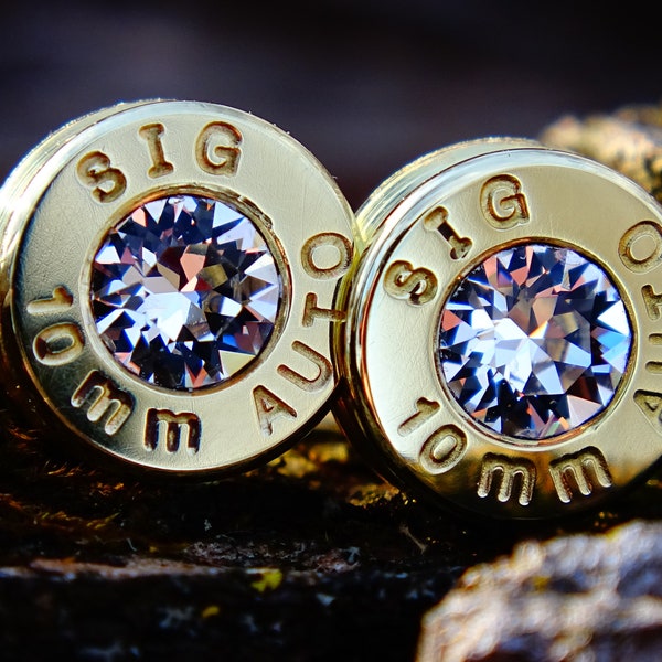 Earrings cubic zirconia bullet