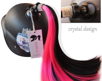 F FIERCE CYCLE Helmet Decor Pigtail Gradient Braid Ponytail Hair with Suction Cup 22.83 for Motorcycle Scooter Helmet Dark Pink Black F FIERCE CYCLE Helmet Decor Pigtail Gradient Braid Ponytail Hair with Suction Cup 22.83 for Motorcycle Scooter Helmet Dark Pink Black