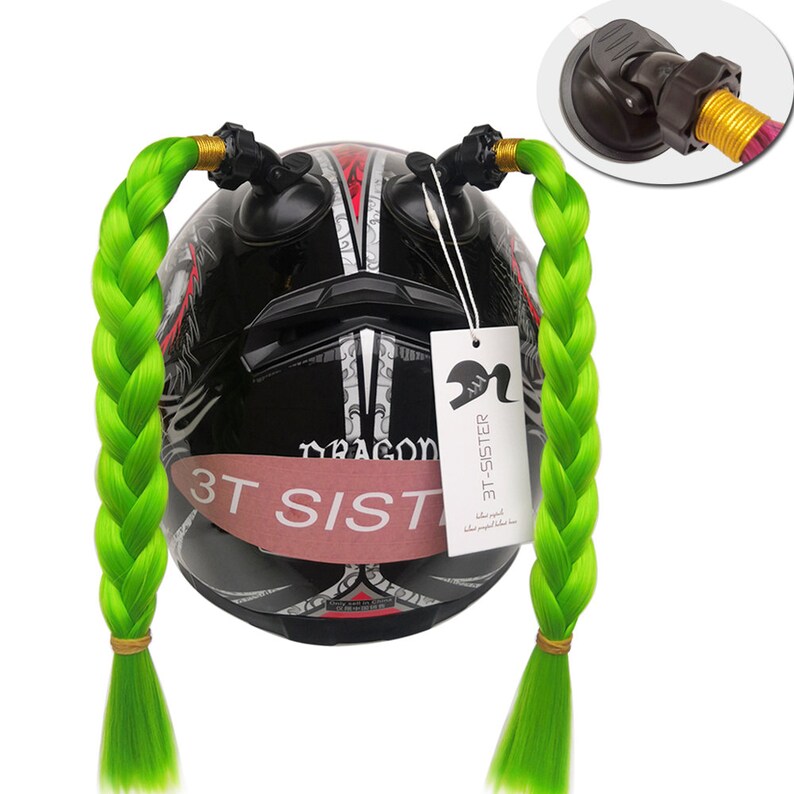 Helmet Pigtails Helmet Braids Ponytail Helmet Hair With Etsy