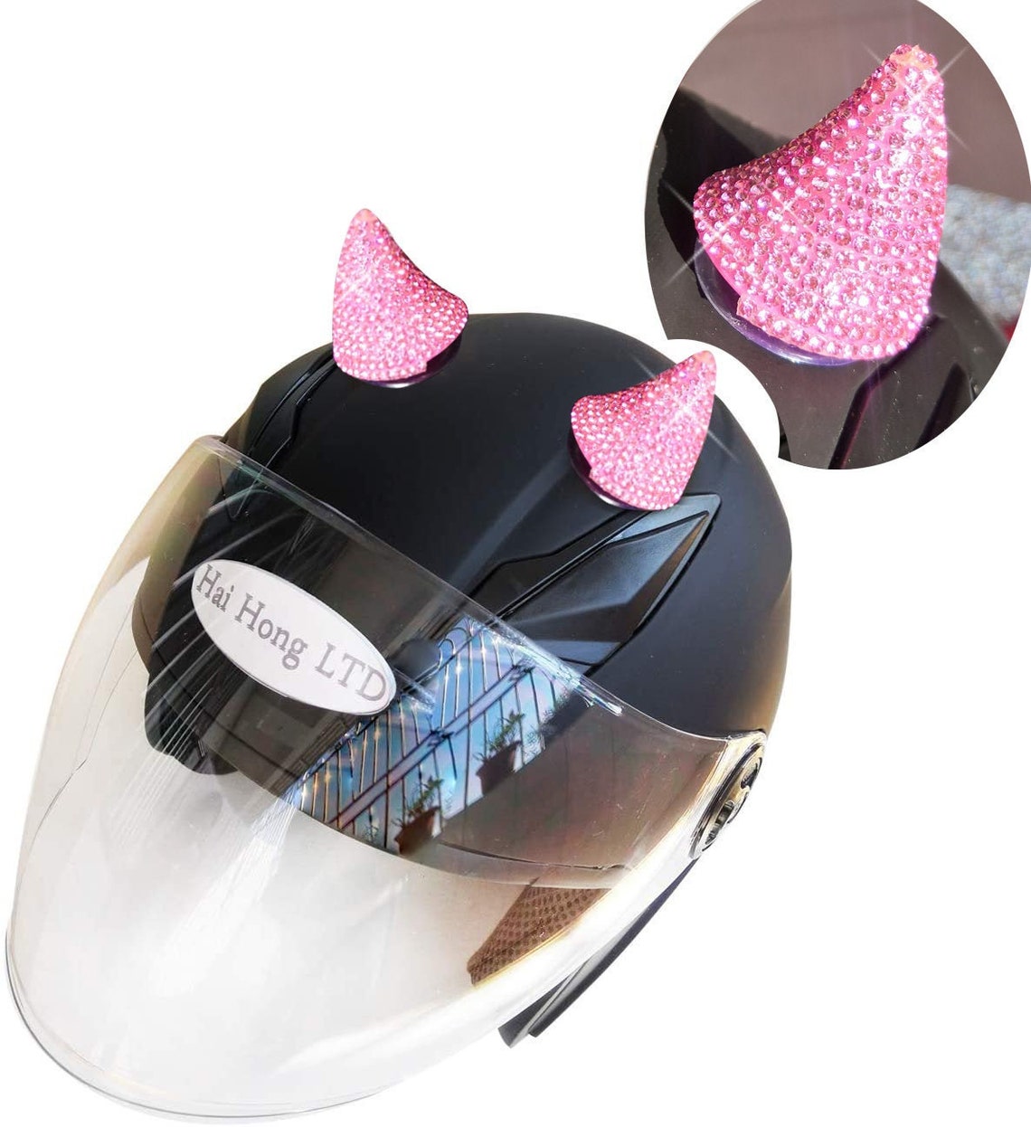 Helmet Horns Helmet Devil Rubber Horn Decoration for Etsy