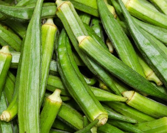 Graines de gombo - Graines de gombo sans épines - Graines de gombo biologiques et sans OGM - Graines Heirloom - Graines fraîchement cultivées aux États-Unis - Faites pousser votre propre gombo à la maison !