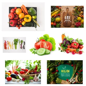 May include: A collection of fresh, colorful vegetables arranged on a white surface. The image includes tomatoes, peppers, carrots, and other produce, suggesting a healthy eating theme. A black tray holds some of the vegetables.