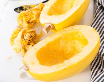 Spaghetti Squash Seeds - Organic & Non Gmo Squash Seeds - Heirloom Vegetable Seeds - Grow Your Own Squash At Home
