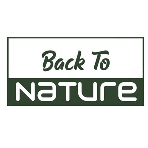 May include: A green rectangle with white text that says "Back To NATURE" in a stylized font.