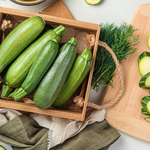 Gray Zucchini Seeds - Organic & Non Gmo Zucchini Seeds - Heirloom Seeds - Fresh USA Grown Seeds - Grow Your Own Zucchini At Home