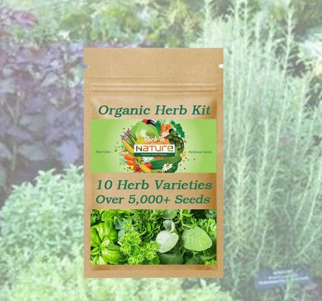 Herb Seed Kit - Over 5,000+ Seeds - 10 Herb Varieties - Organic & Non ...