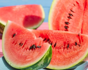 Crimson Sweet Watermelon Seeds - Organic & Non Gmo Fruit Seeds - Heirloom Seeds - Fresh USA Grown Seeds - Grow Your Own Food At Home!