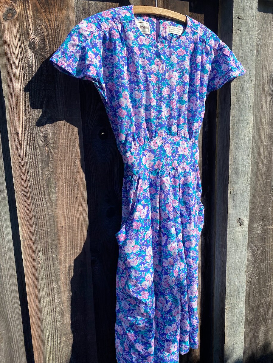 Vintage Floral Dress Etsy