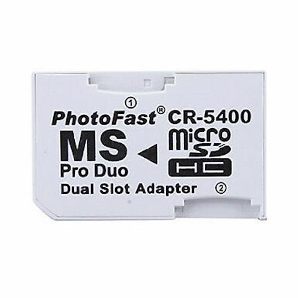 Dual Micro SD TF To Memory Stick MS Pro Duo Psp Card 2 Slot Adapter Converter